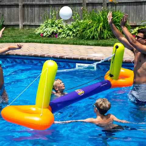 SPLASH INFLATABLE FLOATING VOLLEYBALL W/GAME BALL